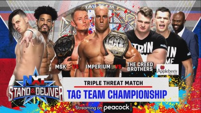Imperium Vs MSK Vs The Creed Brothers - Campeonatos en Parejas de NXT - NXT Stand & Deliver 2022