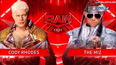 Cody Rhodes Vs The Miz - RAW 11/04/2022