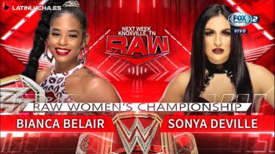 Bianca Belair Vs Sonya Deville - Campeonato Femenino de RAW - RAW 25/04/2022