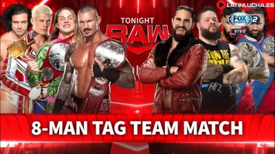 RK-Bro, Cody Rhodes y Ezekiel Vs The Usos. Seth "Freakin" Rollins y Kevin Owens - RAW 25/04/2022