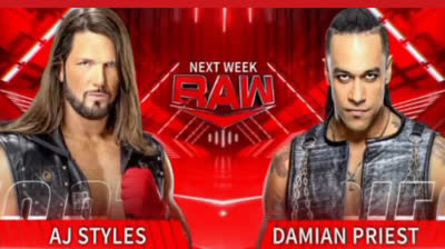 AJ STYLES VS DAMIAN PRIEST - RAW 11 DE ABRIL DE 2022