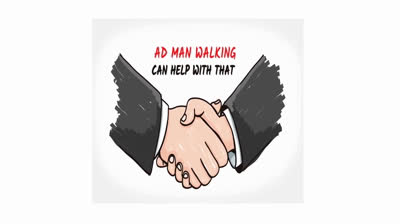 Ad Man Walking Doodle Video with old phone# new # in Description