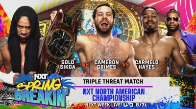 Cameron Grimes Vs Solo Sikoa Vs Carmelo Hayes - Campeonato Norte Americano de NXT - NXT 2.0 Spring Breakin 03/05/2022