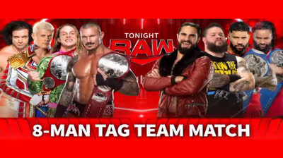 8-MAN TAG TEAM MATCH - RAW 25 DE ABRIL DE 2022