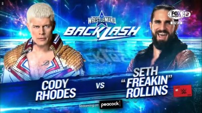 Cody Rhodes Vs Seth "Freakin" Rollins - Wrestlemania Backlash 2022