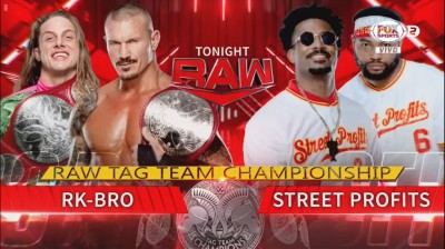 RK-Bro Vs The Street Profits - Campeonatos en Parejas de RAW - RAW 09/05/2022