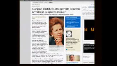 Margaret Thatcher sufre demencia senil y olvida hechos recientes