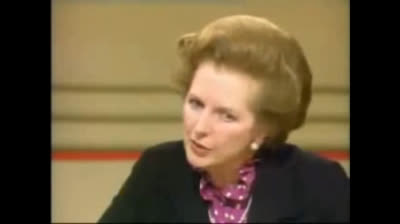 Margaret Thatcher se enfada al ser cuestionada por el hundimiento del crucero argentino Belgrano