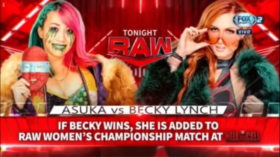 Asuka Vs Becky Lynch - RAW 23/05/2022