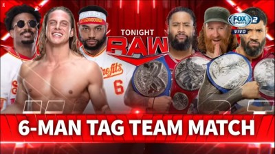 Riddle y The Street Profits Vs The Usos y Sami Zayn - RAW 23/05/2022