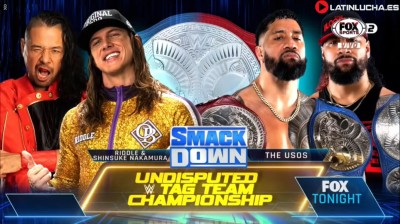 The Usos Vs Riddle y Shinsuke Nakamura - Campeonatos Indiscutidos en Parejas de WWE - SmackDown 03/06/2022