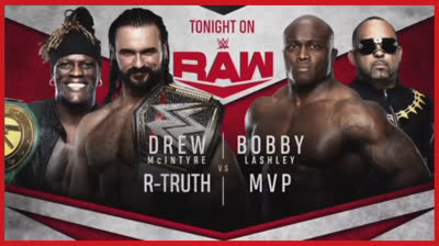 R-TRUTH & DREW MCINTYRE VS BOBBY LASHLEY & MVP - RAW 15 DE JUNIO DE 2020
