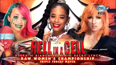 Bianca Belair Vs Asuka Vs Becky Lynch - Campeonato Femenino de RAW - Hell In a Cell 2022