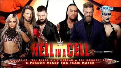 AJ Styles, Finn Bálor y Liv Morgan Vs The Judgment Day - Hell In a Cell 2022