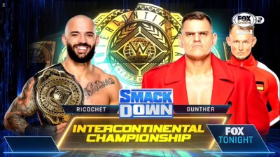 Ricochet Vs Gunther - Campeonato Intercontinental - SmackDown 10/06/2022
