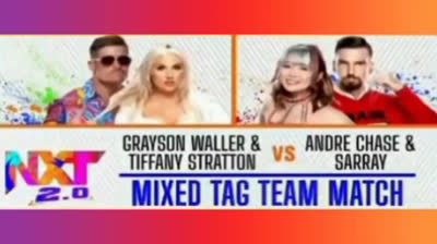 GRAYSON WALLER & TIFFANY STRATTON VS ANDRE CHASE & SARRAY - NXT 10 DE 6 DE 2022